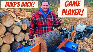 Thanksgiving FIREWOOD splitting with the Game Player Mike