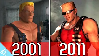 Duke Nukem Forever - 2001 Prototype vs. Final Game | Side by Side