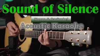 The Sound of Silence - Simon & Garfunkel | Acoustic Karaoke | Lower Key