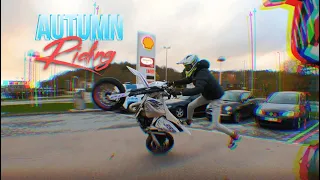 Autumn Riding [Beta RR 50, VivaCity, Husqvarna TE 125] Stunts and Wheelies!!!