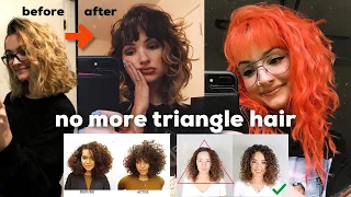 THE BEST HAIRCUT FOR WAVY HAIR how to avoid triangle hair