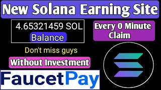 New Free Solana Earning Site || Every 3 Minute Claim || Per Claim 30 Token || Without Investment🤑🤑