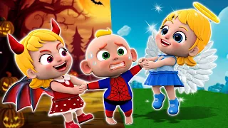 Angel Baby Vs Demon Baby - Angel & Devil Song - Funny Songs & Nursery Rhymes - PIB Little Song