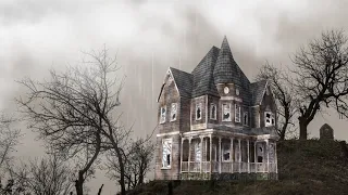 Creepy Halloween Haunted House in a Thunderstorm | ASMR Ambience to Relax Read Sleep Study Meditate