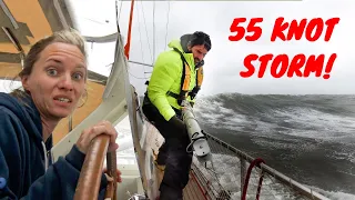 55 KNOT STORM + HUGE WAVES  😬💨⛵ Storm that Broke our Pole  - SV Delos Ep. 314