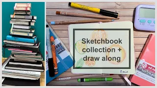 Sketchbook haul + collection tour & review + start new journal & timed drawing + color cube unboxing