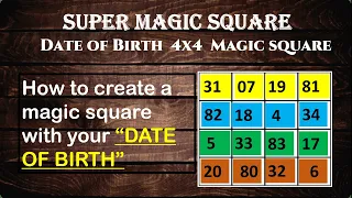 #DATE #OF #BIRTH #MAGICSQUARE #RAMANUJAN'S #MAGIC