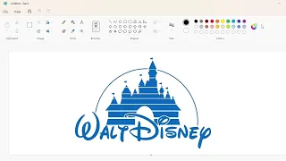 How to draw the Walt Disney logo using MS Paint | How to draw on your computer