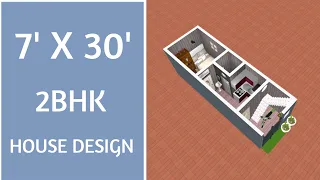 7 x 30 House Plan ll 210 Sqft Ghar Ka Naksha ll 25 gaj Ka Makaan Ka Naksha