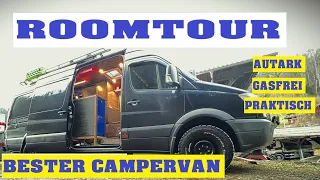 campervan roomtour autark und Gas frei #campervan #camping #sprinter #roomtour