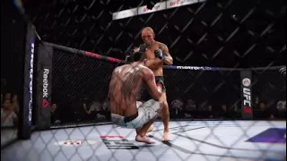 EA UFC3 : Aldo's leg kicks are like a baseball bat