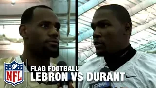 Team LeBron James vs Team Kevin Durant Flag Football Game Highlights | NFL