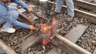 Railway line Repair With Thermite Welding Train Track Repair @CartoonPak @musicsong956 @moviesh-e