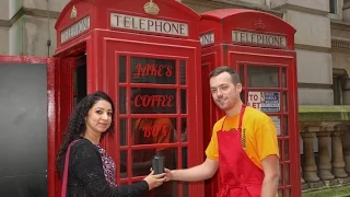 Iconic Red Phone Box Converted Into Britain's Smallest Coffee Shop