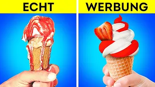 ESSEN IN DER WERBUNG vs IM ECHTEN LEBEN || WERBE-TRICKS UND FOTO-HACKS