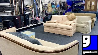 GOODWILL SHOP WITH ME FURNITURE SOFAS CHAIRS TABLES KITCHENWARE DECOR SHOPPING STORE WALK THROUGH