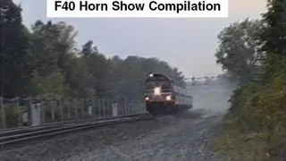 Amtrak F40 Horn Show Compilation - You won't believe your ears!