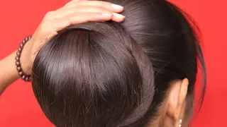 Perfect! Easy Juda Hairstyle With Bun | Try This Wedding Low Bun Hairstyle For Ladies #hairstyle