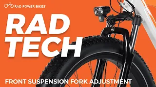 Adjusting Your Front Suspension Fork | Rad Tech