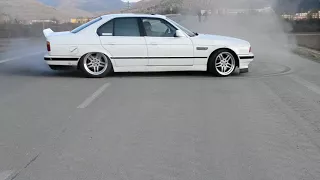 Bmw e34 535i burnout