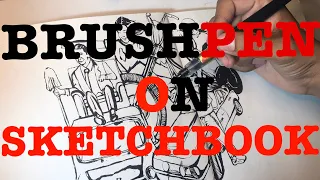 Brushpen Drawing In My New Sketchbook  |  Beautiful Drawing with brushpen |  THE ARTIST ABHI