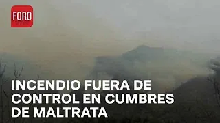 Sigue fuera de control incendio en Cumbres de Maltrata, Veracruz - Las Noticias