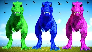 Epic T-Rex Color Pack Vs Spinosaurus vs I-Rex , Dinosaur Battle Jurassic World Evolution 2