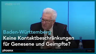 Winfried Kretschmann zu möglichen Lockerungen der Corona-Maßnahmen in Baden-Württemberg am 04.05.21