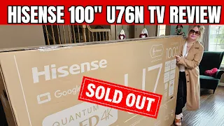 Hisense 100" U76N TV Review | Unboxing | Install #hisensetv #tv