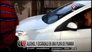 Alcohol y escándalo en una playa de Pinamar