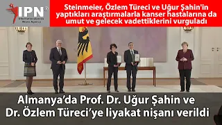 Almanya’da BioNTech kurucu ortakları Prof. Dr. Uğur Şahin Dr. Özlem Türeci’ye liyakat nişanı verildi