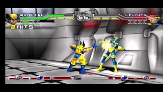 X-men : Mutant Academy (PS1) Wolverine Gameplay Walktrough