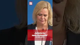 Nancy Faeser gibt ihre eigene Flüchtlingspolitik auf #shorts