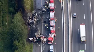 Unfall auf der A9: Viele Tote nach  Busunglück in Bayern