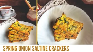 Saltine Crackers | Spring onion saltine crackers recipe | Tea time snack | Aishwarya D G