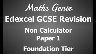 Edexcel Foundation Paper 1 Non Calculator Revision Paper