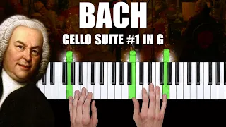 Bach Cello Suite No. 1 in G - Piano Cover & Tutorial