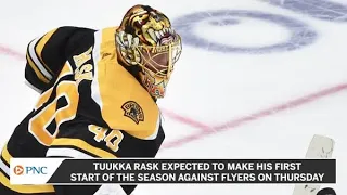 Tuukka Rask Scheduled To Make First Start In Return To Bruins On Thursday vs Flyers