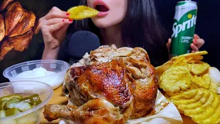 ASMR WHOLE ROTISSERIE CHICKEN MUKBANG (No Talking) EATING SOUNDS