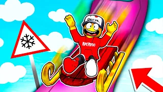 sáňkování se docela zvrtlo... (roblox - sled obby)