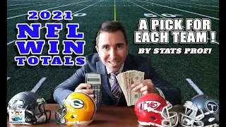 2021 NFL PREDICTIONS: EACH TEAM'S WIN TOTAL (OVER OR UNDER?) BY STATS PROF!!!