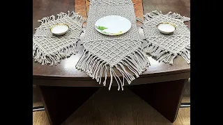 Macrame Table Runner, Dining Mat ,  Handwoven Bedroom Home Decor Long Mat.