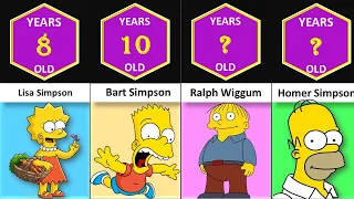 The Simpsons Cartoon Characters Age Comparison