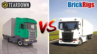 Teardown EUROPEAN TRUCK  vs Brick Rigs EUROPEAN TRUCK