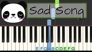 Sad Song: easy piano tutorial with free sheet music