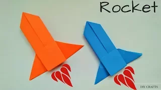 Origami: Rocket - How to Make a Paper Rocket Launcher/Spaceship - Easy Origami Rocket Instructions