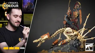 How to Paint Tomb King on Necrolith Bone Dragon | Advanced Level | Warhammer: The Old World