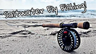 First time Fly Fishing at the Beach | Non-Stop Action!