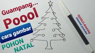 Menggambar Pohon Natal Buat Pemula || menggambar Pohon Terang Buat Pemula