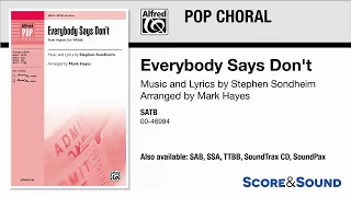 Everybody Says Don't, arr. Mark Hayes – Score & Sound